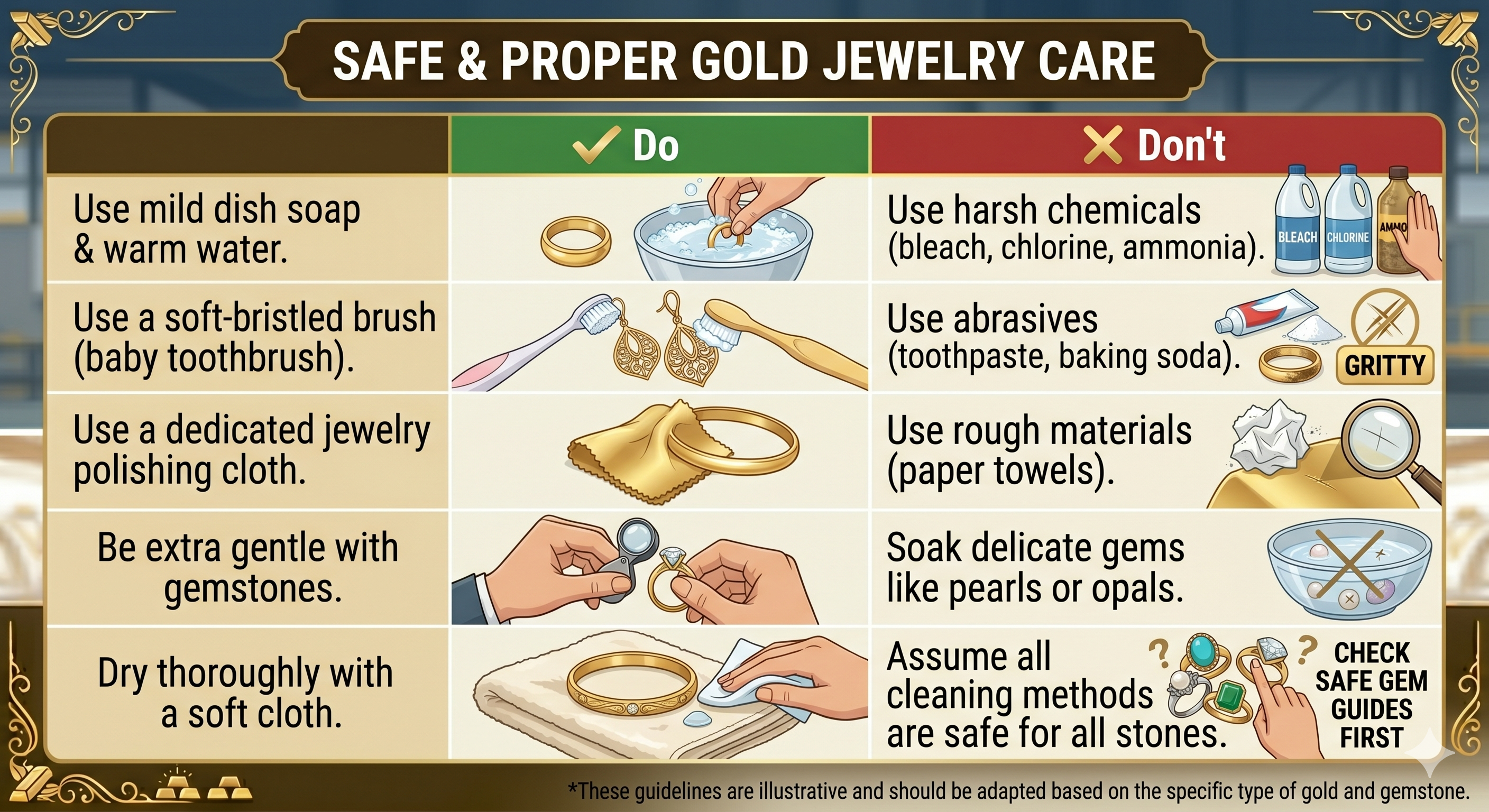 how Clean 18K Gold Jewelry